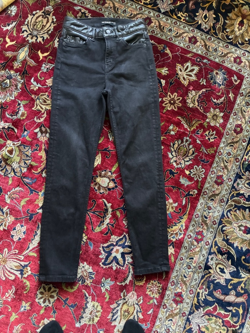 The Kooples Black Coated Waist Skinny Jeans